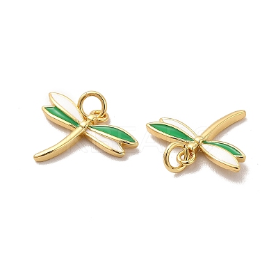 Rack Plating Brass Enamel Pendants KK-A177-21G-1