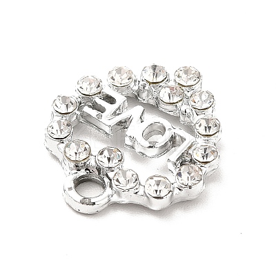 Alloy Rhinestone Pendants ALRI-C007-11P-1