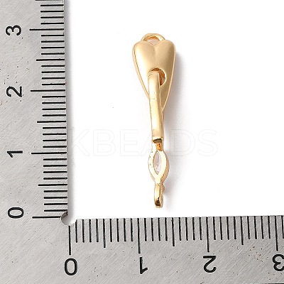 Brass S-Hook Clasps KK-C062-043G-1