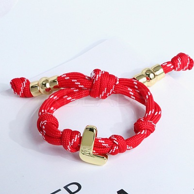 Letter L Cotton Cord Braided Knot Bracelets FS-WG79C27-12-1