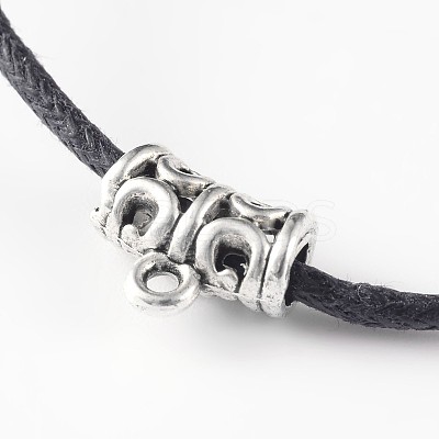 Adjustable Waxed Cotton Cord Pendant Necklaces NJEW-JN01488-1