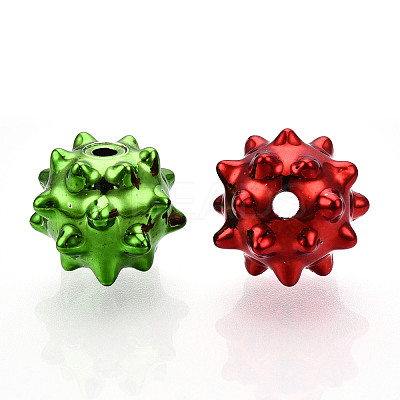 UV Plating Opaque Acrylic Beads PACR-T017-07-1