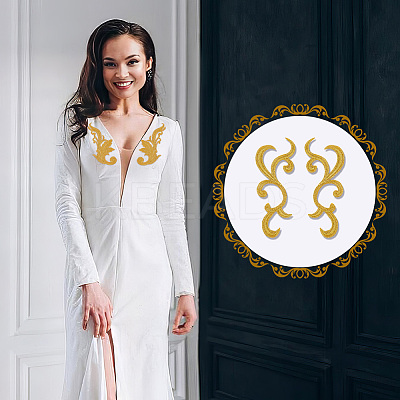 14Pcs 7 Style Auspicious Cloud Computerized Embroidery Cloth Iron on/Sew on Patches DIY-GA0006-30-1