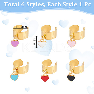 304 Stainless Steel Open Cuff Rings RJEW-UN00018-1