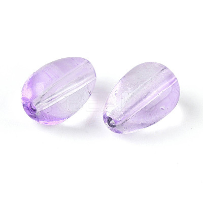 Baking Paint Transparent Glass Beads DGLA-N014-10D-1