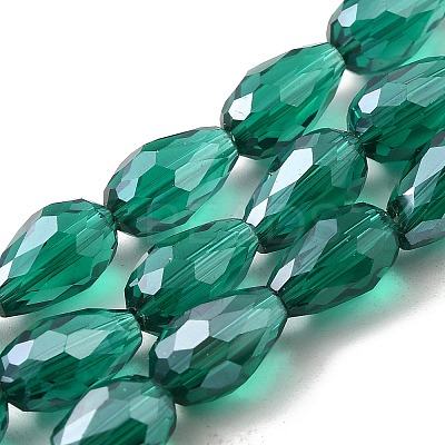 Electroplate Glass Beads Strands X-EGLA-R008-15x10mm-2-1