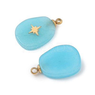 Natural Dyed White Jade Pendants STAS-P380-77G-02-1