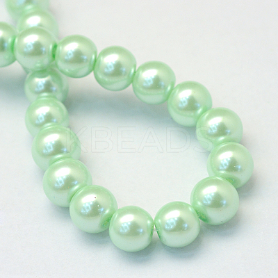 Baking Paint Glass Pearl Bead Strands X-HY-Q003-3mm-04-1