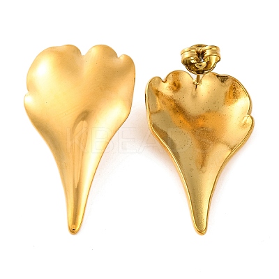 Ion Plating(IP) 304 Stainless Steel Stud Earrings EJEW-G395-04G-1