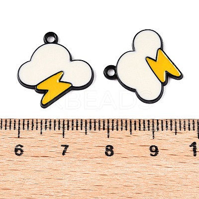 Spray Painted Alloy Enamel Pendants ENAM-T020-26-RS-1