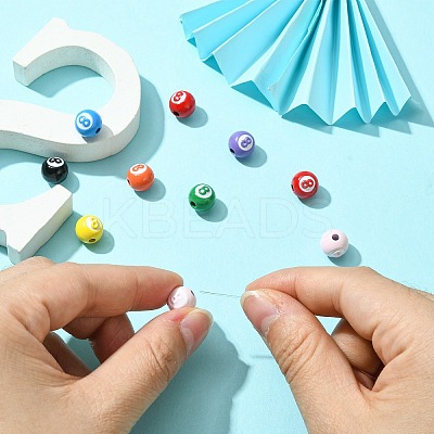 10Pcs Spray Painted Alloy Beads FIND-CJ0001-33-1