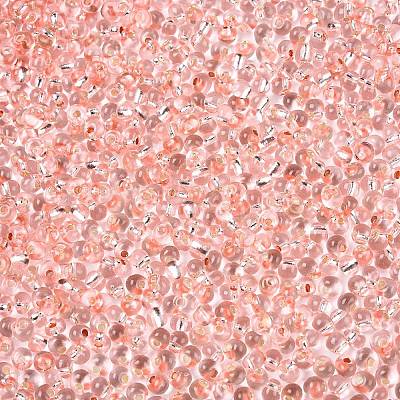 6/0 Baking Paint Transparent Fringe Glass Seed Beads SEED-N006-06E-1
