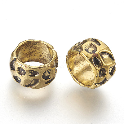 Rondelle Tibetan Style Alloy Beads LS-X-GLF10982Y-NF-1