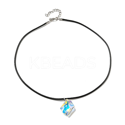 Waxed Cord Necklaces NJEW-P310-09P-01-1