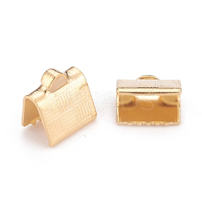 304 Stainless Steel Ribbon Crimp Ends STAS-P249-30G-1