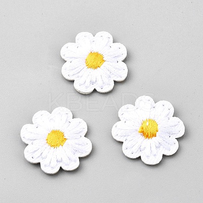 Flower Polyester Embroidery Cloth Iron On/Sew On Patches DIY-WH0671-079-1