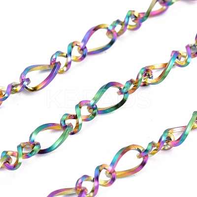 Ion Plating(IP) 304 Stainless Steel Figaro Chains CHS-I001-09MC-01-1
