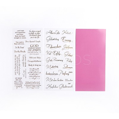 Blessing Theme Waterproof Self Adhesive Hot Stamping Stickers Sets DIY-WH0162-95-1