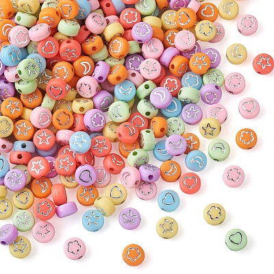 Opaque Acrylic Beads MACR-CW0001-06-1