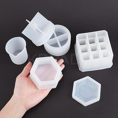 DIY Beauty Makeup Storage Box Epoxy Resin Crafts Kits DIY-OC0003-69-1