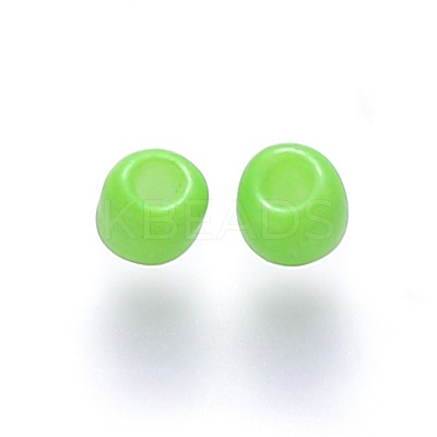 6/0 Baking Paint Glass Round Seed Beads SEED-S036-01C-16-1