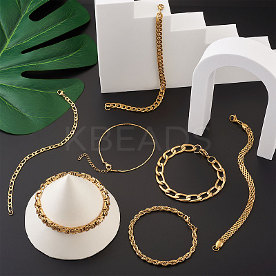 304 Stainless Steel Chain Bracelets STAS-TA0004-58-1