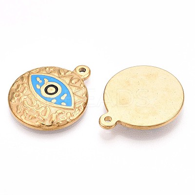 304 Stainless Steel Enamel Pendants STAS-T064-58-1