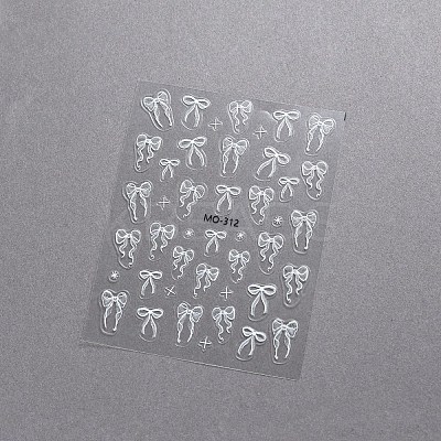 Bowknot Self Adhesive Nail Art Stickers Decals PW-WGDA9C4-01-1