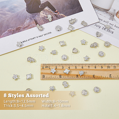 HOBBIEASY 310Pcs 8 Style CCB Plastic Beads CCB-HY0001-02-1