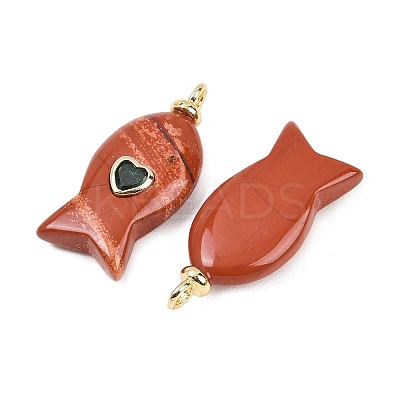 Natural Red Jasper Pendants G-Z134-06G-06-1