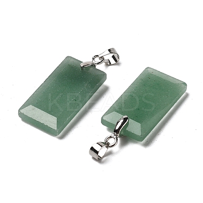 Natural Green Aventurine Faceted Pendants G-U031-04P-03-1