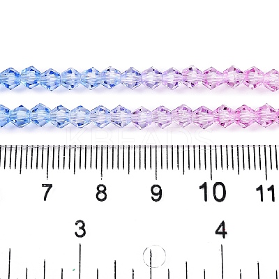 Gradient Color Baking Paint Glass Bead Strands X1-DGLA-A039-T2mm-A019-1