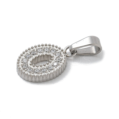 Ion Plating(IP) 304 Stainless Steel Micro Pave Cubic Zirconia Pendants STAS-Z107-06P-05-1