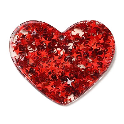 Acrylic with Paillettes Pendants LS-MACR-M028-02E-1