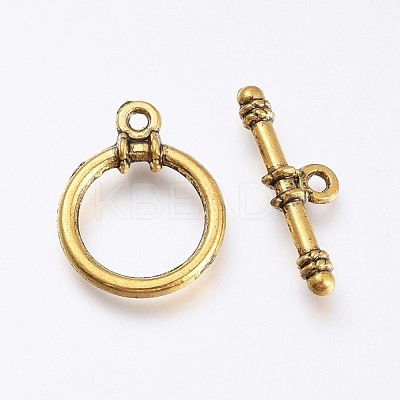 Tibetan Style Alloy Toggle Clasps TIBE-G015-09AG-1