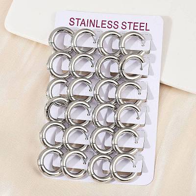 202 Stainless Steel Polishing Hoop Earrings EJEW-M106-02P-02-1