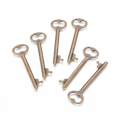 Tibetan Style Zinc Alloy Key Big Pendants LS-EA11911Y-AB-1