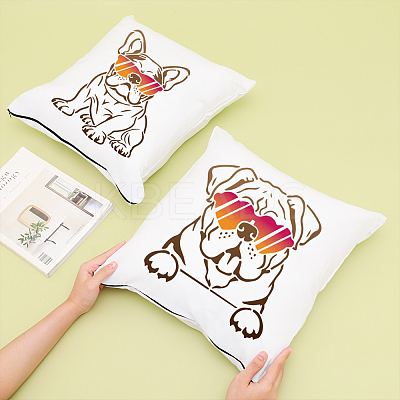 1 Set Autumn Theme PET Hollow Out Drawing Painting Stencils DIY-MA0003-03F-1