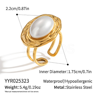 304 Stainless Steel Cuff Open Rings for Women DM4444-1