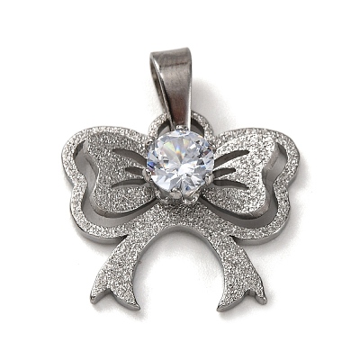 304 Stainless Steel Diamond Pendant STAS-U018-01P-1-1