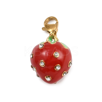 304 Stainless Steel Enamel Pendant Decorations LS-STAS-B096-03G-1