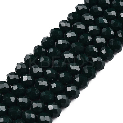 Opaque Solid Color Imitation Jade Glass Beads Strands EGLA-A044-P6mm-D12-1