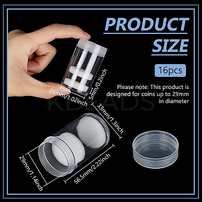 Column Plastic Coin Collections CON-WH0115-05A-1