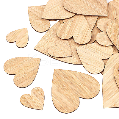 Heart Shaped Wooden Boards for Painting AJEW-OC0001-94-1
