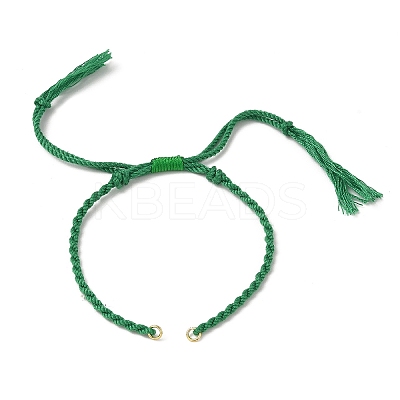 Braided Cotton Cord Bracelet Making MAK-L043-02G-12-1
