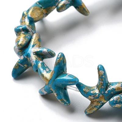 Synthetic Turquoise Dyed Beads Strands LS-G-P507-04R-1
