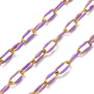 304 Stainless Steel Enamel Cable Chains CHS-R020-02G-02-1