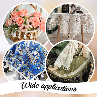 Cotton Fringe Lace Trim Ribbon OCOR-WH0105-008A-1