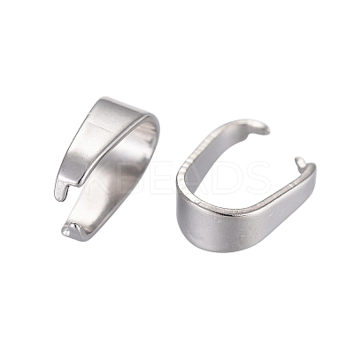 Tarnish Resistant 201 Stainless Steel Snap on Bails LS-STAS-F117-16P-6x12-1