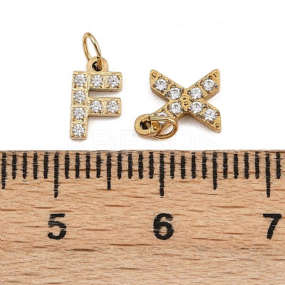 26Pcs 304 Stainless Steel Micro Pave Clear Cubic Zirconia Charms STAS-G359-08G-1